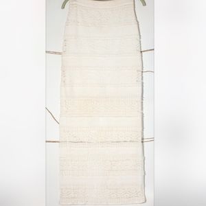 Alice + Olivia Tiered White Lace Maxi Skirt Boho 2
